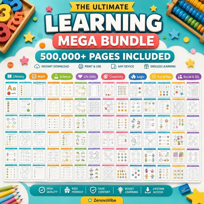 500,000+ Kids Educational Bundle Phone Se Door Rakhein, Aur Bachche Ko Khelte-Khelte Sikhne Ka Mauka Dein!